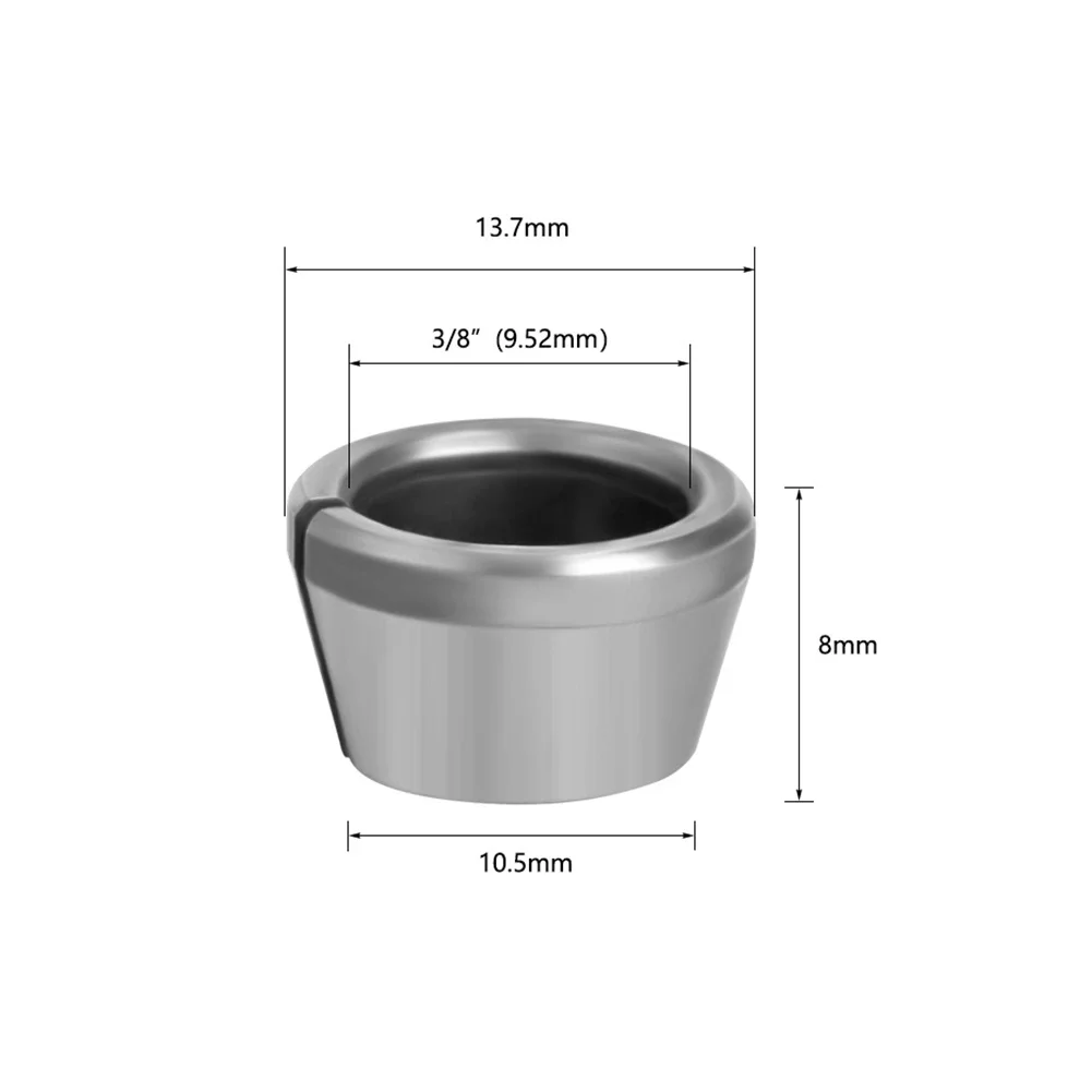 6Pcs/Set Collet Chuck Adapter With Nut Engraving Trimming Machine Chucks Trimmer Electric Router Bit Collets 10/9.5/8/6.35/6mm