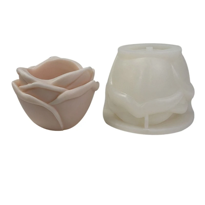 

Rose Shaped Succulent Pot Home Garden Desktop Decoration Vase Silicone Moulds Drop Shipping