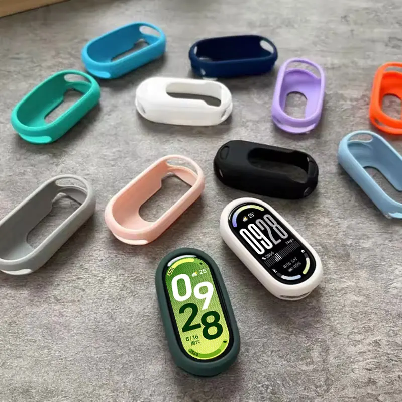 Silicone Strap+Watch Case For Xiaomi Smart Band 10 Soft Protective Case Replacement Bracelet For Xiaomi Mi Band 10 9 8 Correa view 2