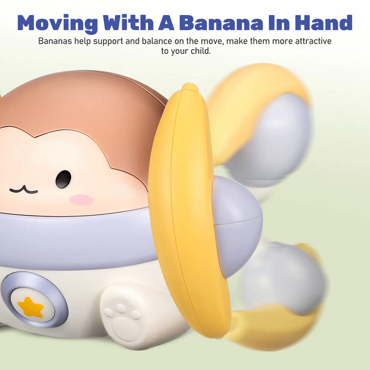 Monkey Toys for Play Gym Baby Walking Toddler Animal Musical Light up Dancing Crawling Electric Infant Tummy view 5