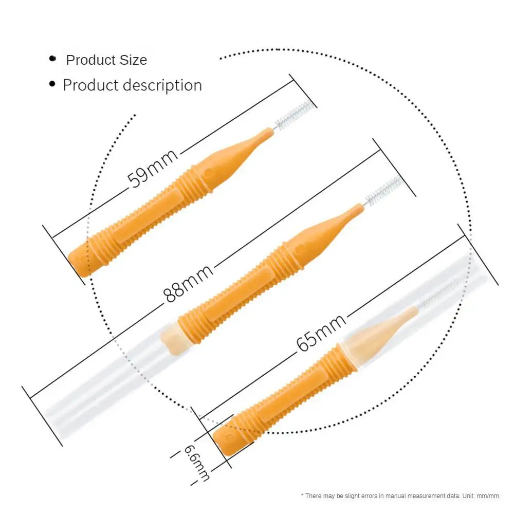 Brosse à dents interdentaire à nervures poussées pour soins bucco-dentaires, fil orthodontique, calibre importé, boîte de 0.4 à 1.0mm