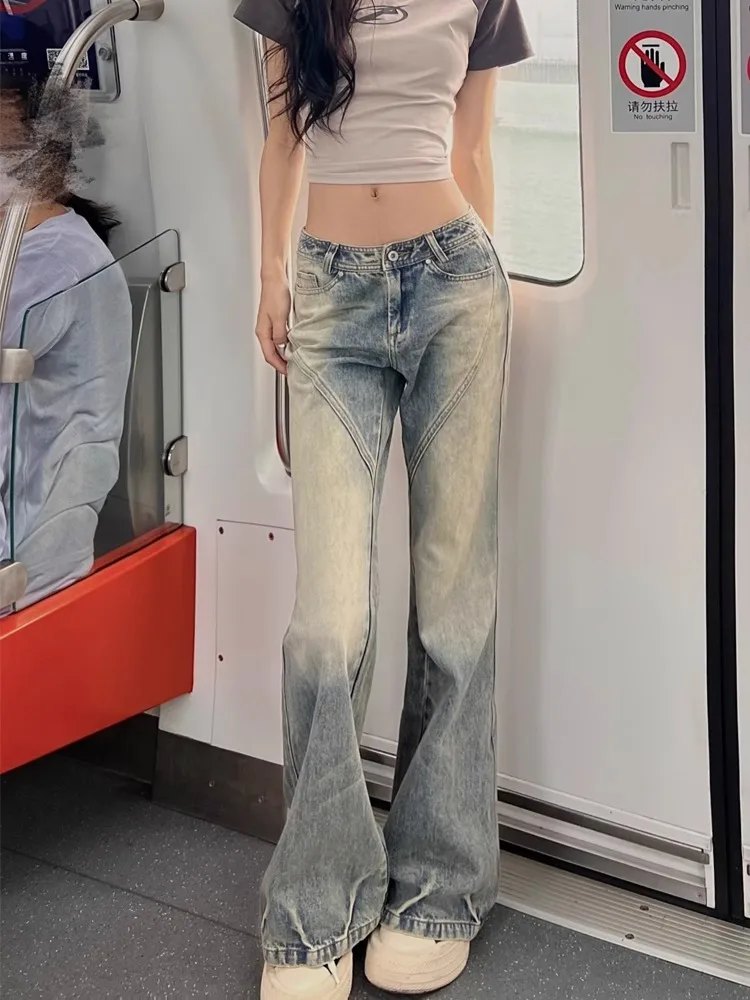 

Wide-Leg High-Waisted Jeans for Women, Classic Washed, Distressed, Soft and Comfortable Jeans