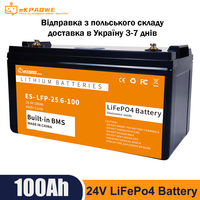 LiFePO4 Battery 12V 100AH 300AH Pack 24V 200AH Lithium Iron Phosphate 12.8V 25.6V Cells For Electric Marine Motors Solar System