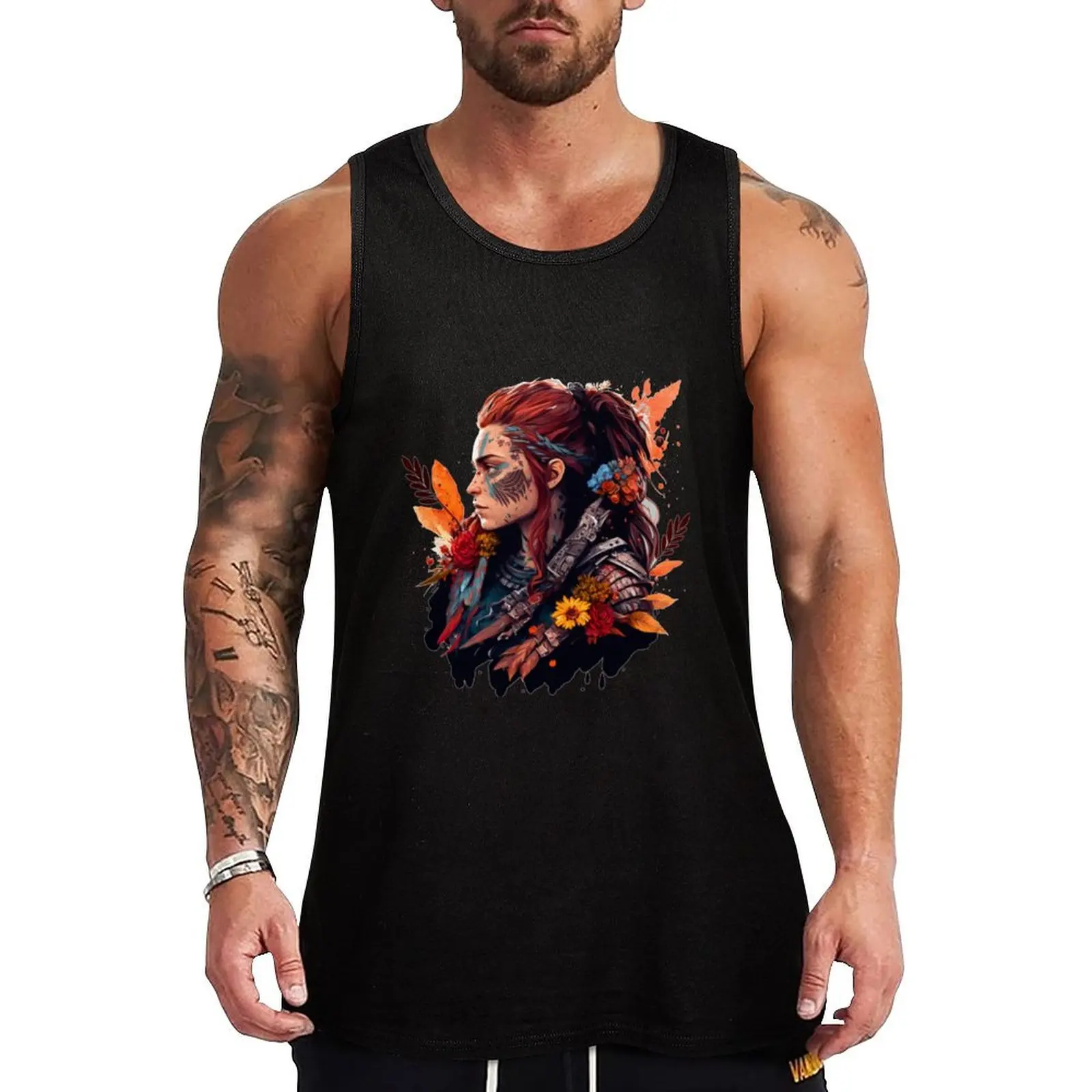 Horizon zero dawn Aloy Tank Top Novelty Print Tank Top Casual Graphic Sleeveless Tee