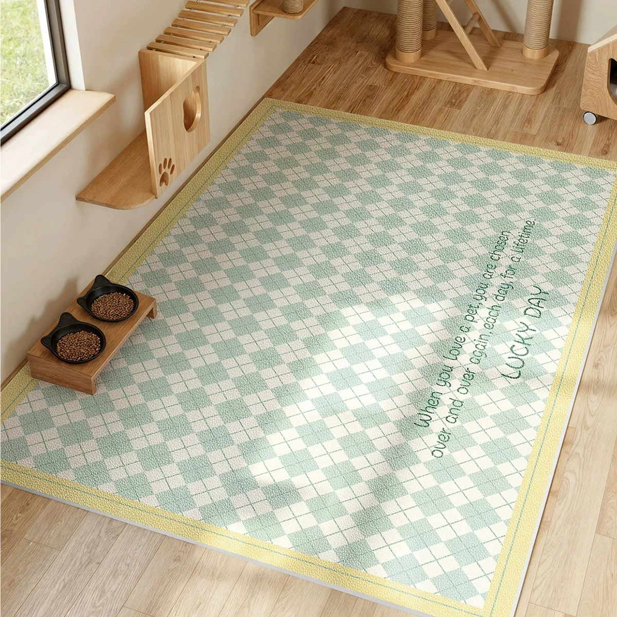 Pet Carpet Waterproof Urine-proof PVC Leather Mat Large Area Rug Cat Dog Enclosure Rugs Wipeable Washable Easy Clean Floor Mats
