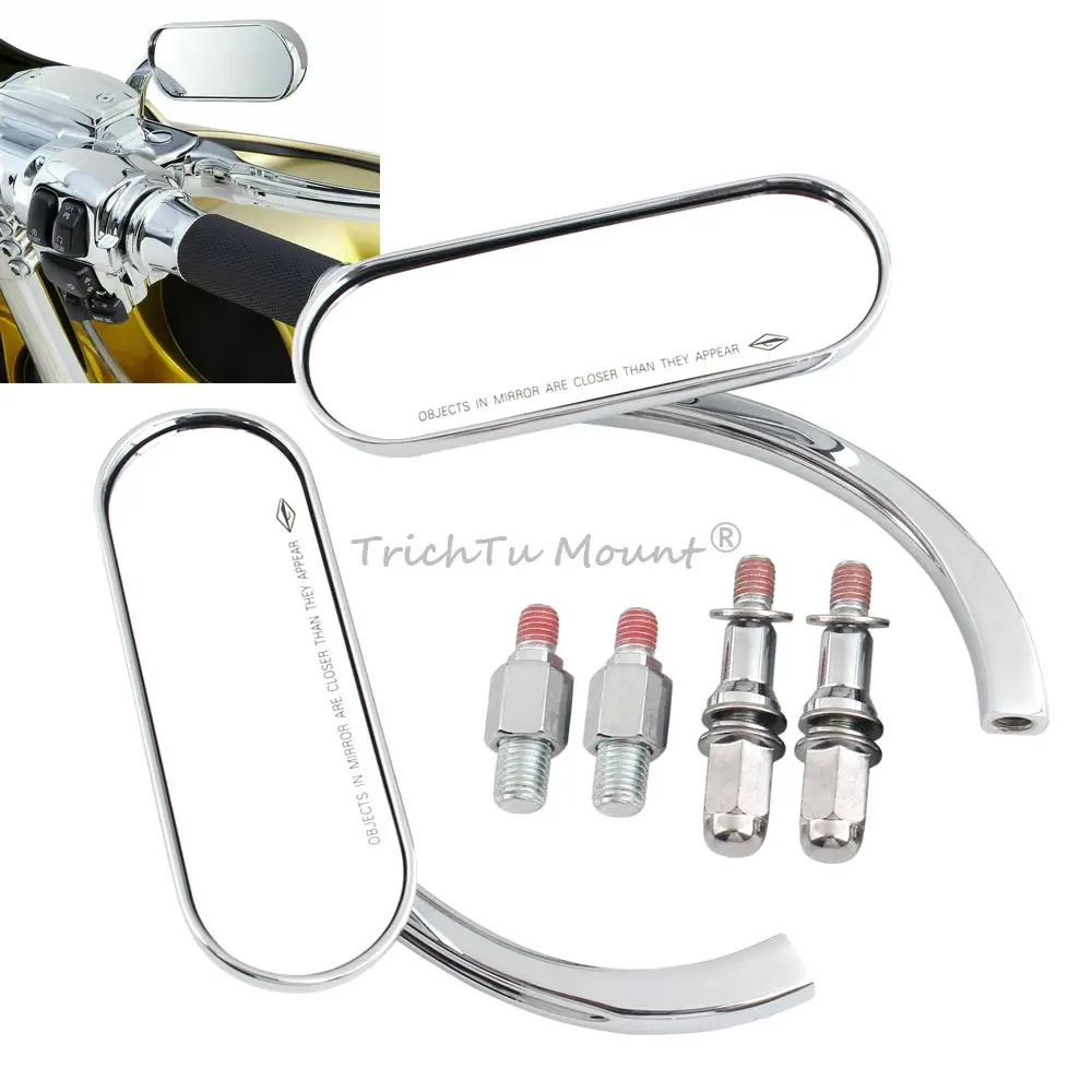 1 Pair Motorcycle Rearview Side Mirrors Aluminum Fit For Harley Honda Shadow VT750 Suzuki Kawasaki Indian Victory