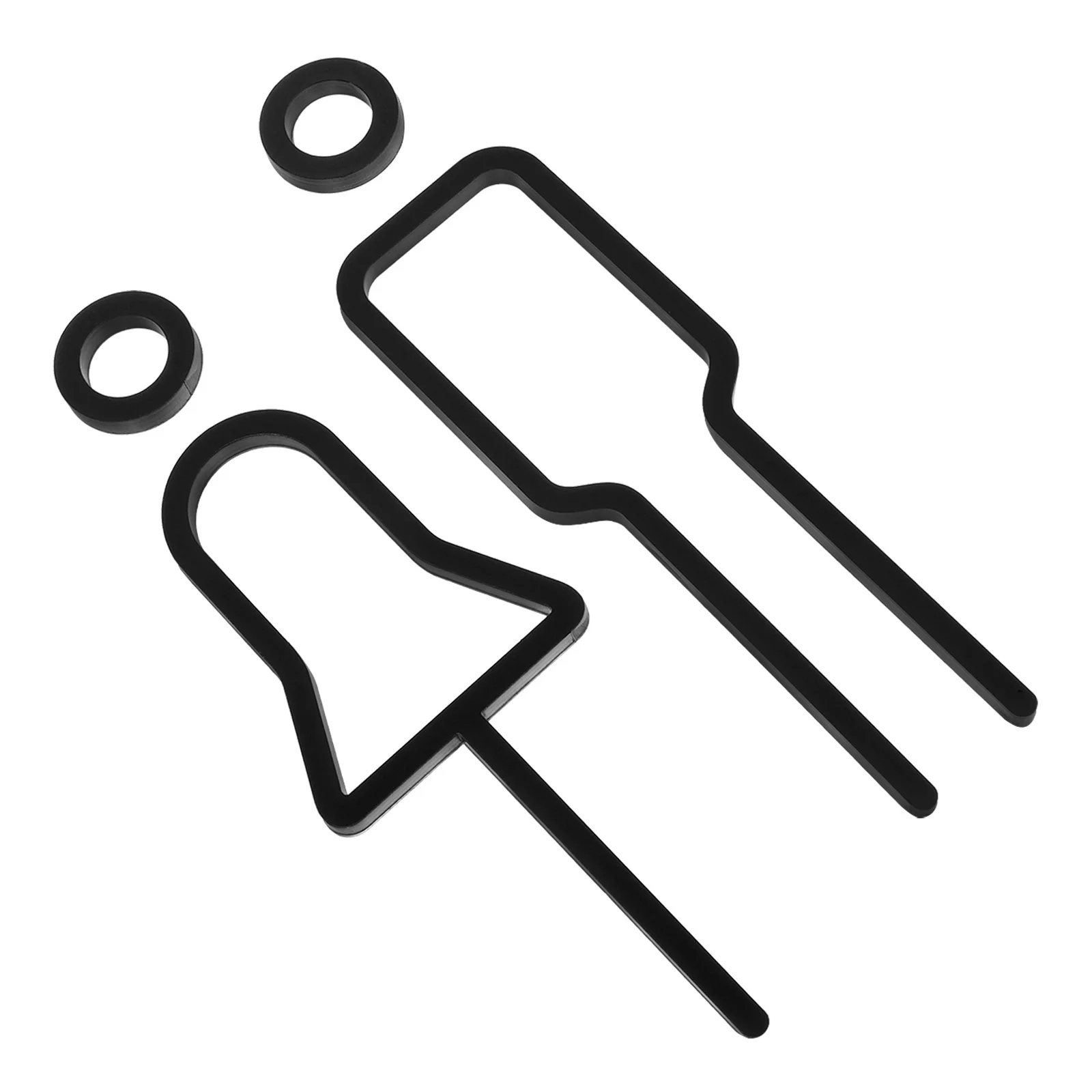 

1 Set Acrylic Bathroom Sign Men Women Restroom Identification Guide Washroom Signs For Business Hotel Restaurant Shopping Center