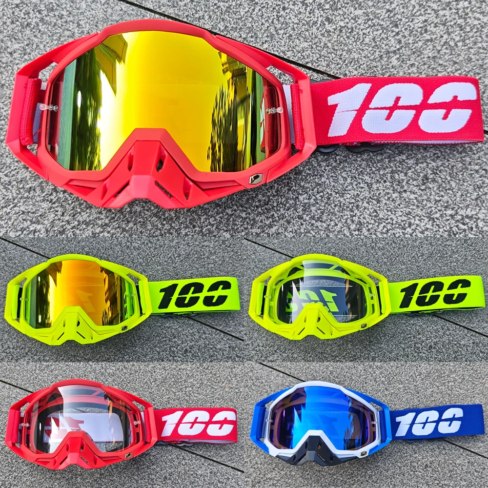 

100 Bicycle Motorcycle Woman Man Dustproof Glasses High-Definition Breathable Off-Road Protective Four Seasons Gear