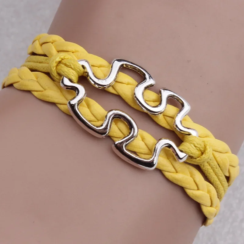 New Autism Puzzle Bracelet Infinite Woven Bracelet Creative Fashion Jewelry Women Gift Pendant Christmas