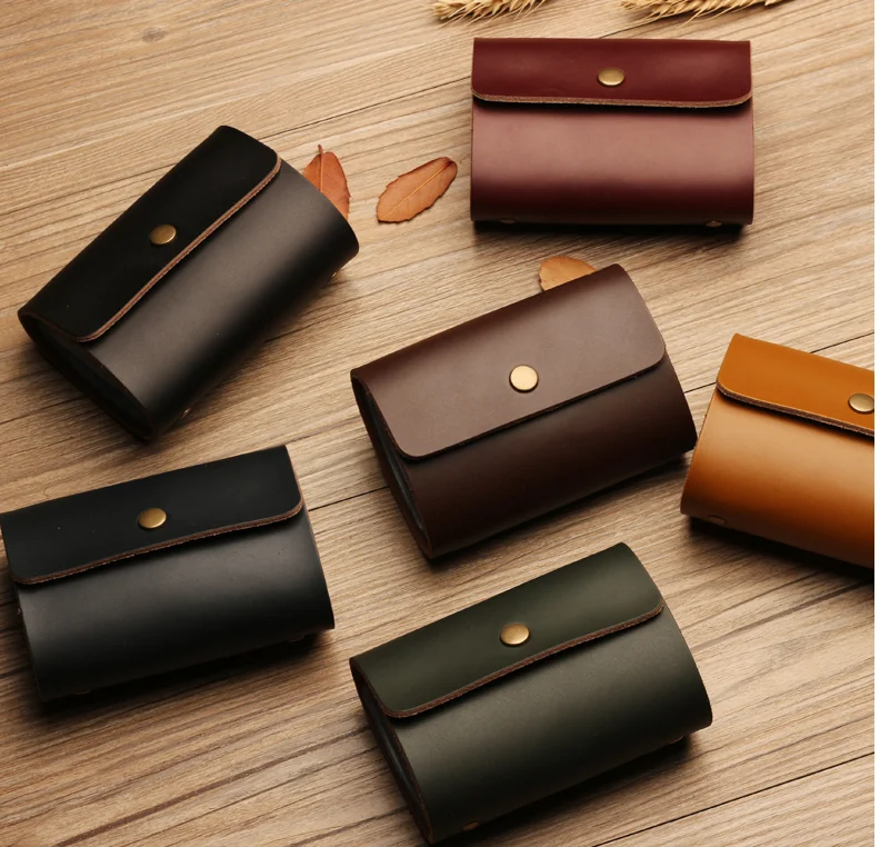 

Card bag Men's cowhide large capacity leather crazy horse ultra-thin multi card holder Women's card bag Small business card hold