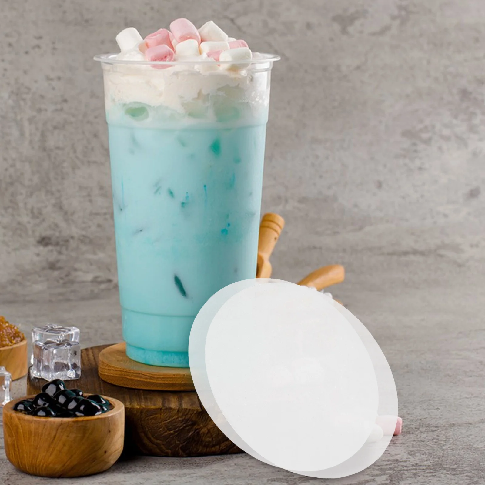 

1000 шт. герметичных крышек для стаканов, 12 дюймов, круглые, непротекаемые, бумажные, для кофе, молока, чая, уплотнительные подкладки, защитные вкладыши для напитков