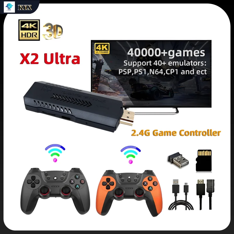 

Портативная ретро игровая консоль, игровая приставка 4K, рулевые колеса и джойстики, беспроводной контроллер, аркадная коробка для ПК, ТВ, подарки