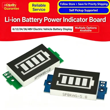 Lithium Battery Pack Power Indicator Board, 6/12/24/36/48V Storage, Electric Vehicle Battery Power Display Meter