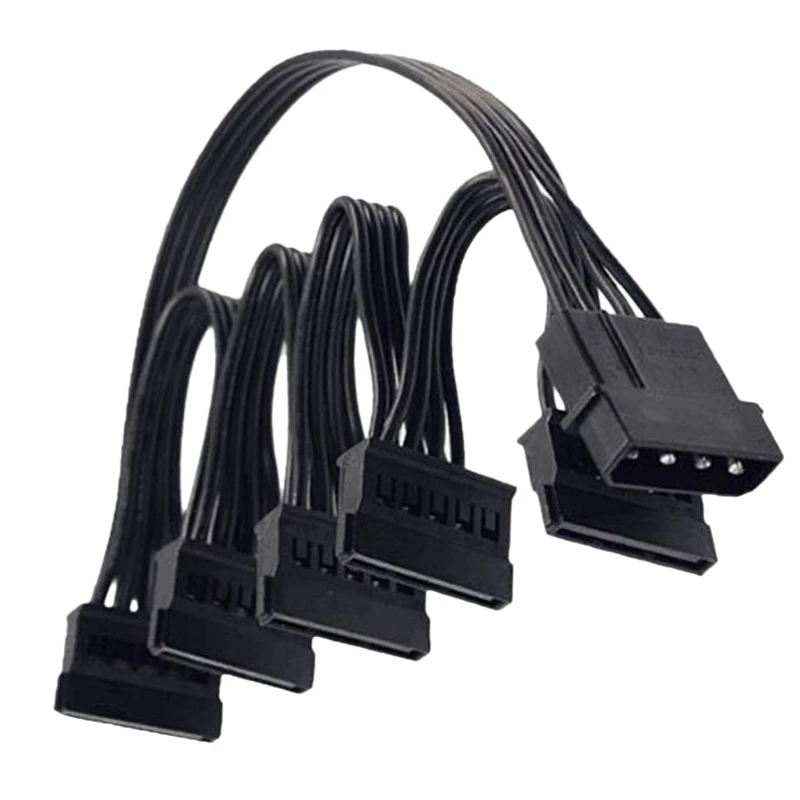 4 Pin To 5 Sata Hard Drive Power Supply Line, 1 Point 5 Multi-Interface Hard Drive Power Supply Line