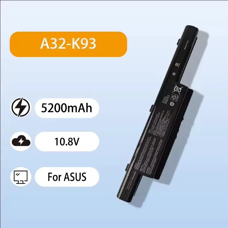 A32-K93 A31-K93 A42-K93 10.8V 5200mAh   Li-ion Notebook Battery Safe Stable Long Lifespan For ASUS K93S K93SM A93 K95