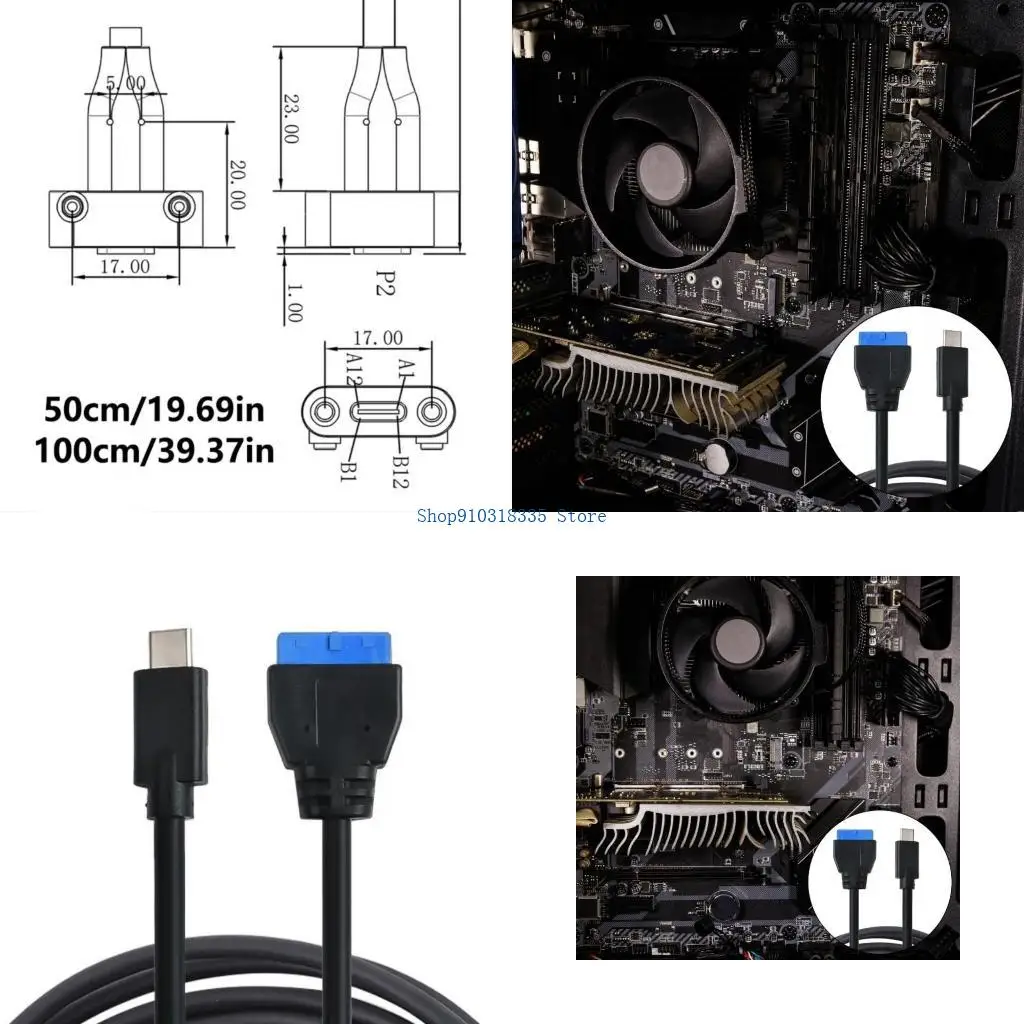 

USB C to IDC20p Фронта