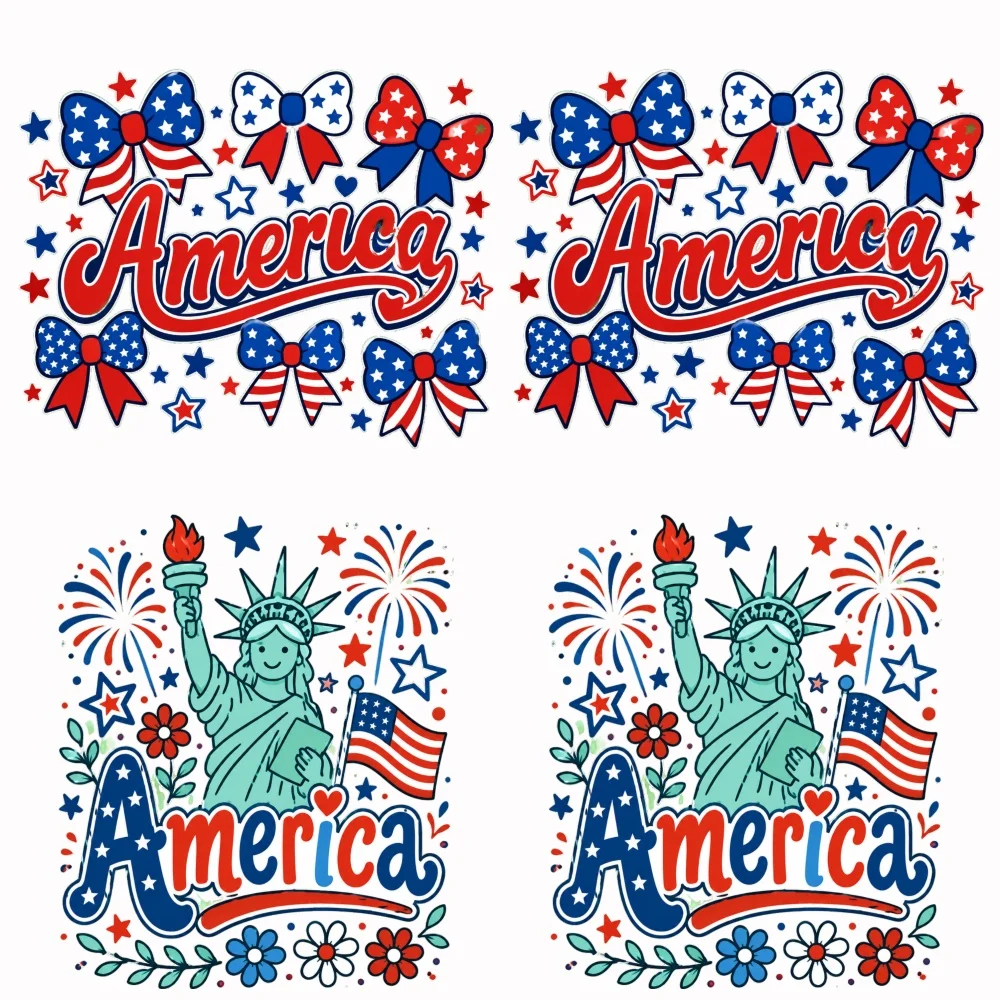4PCS 9.84in DIY iron on transfers,  Stars Fireworks Easy to transfer heat, suitable for T-shirts,  washable stickers