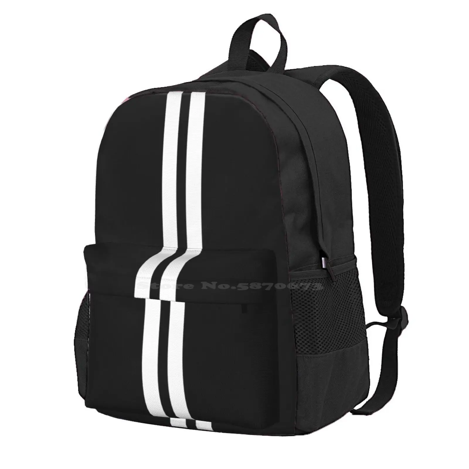 Ultra Minimal Ii Hot Sale Schoolbag Backpack Fashion Bags Stripes Two 2 Couple Tracks Sport Athletics Parallel Minimalism Black