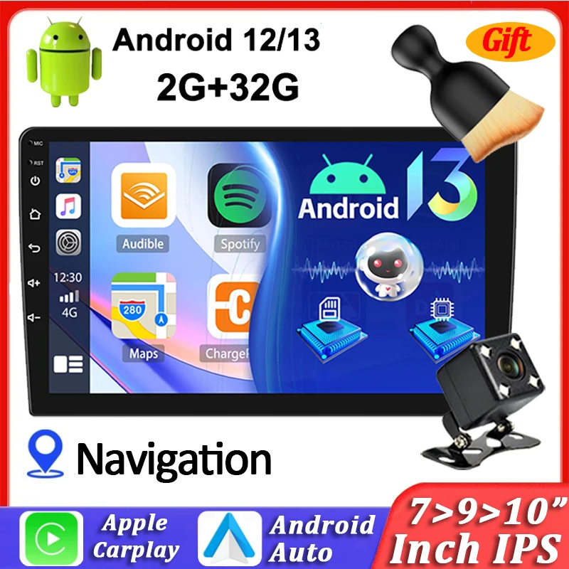 

Android 13 7/9/10Inch Car Radio Wireless Carplay Android Auto 2Din Receiver Car Multimedia Player Car intelligent systems