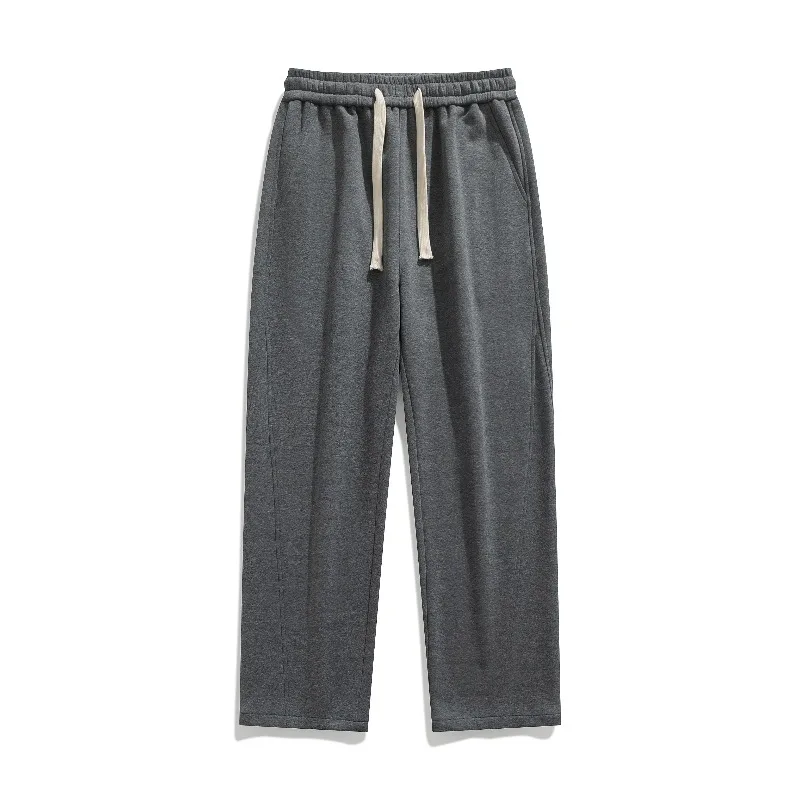 أربعة مواسم الرياضة في الهواء الطلق اللياقة البدنية الجري عارضة السراويل واسعة الساق مريحة للتنفس المألوف عارضة السراويل مستقيم الساق #2