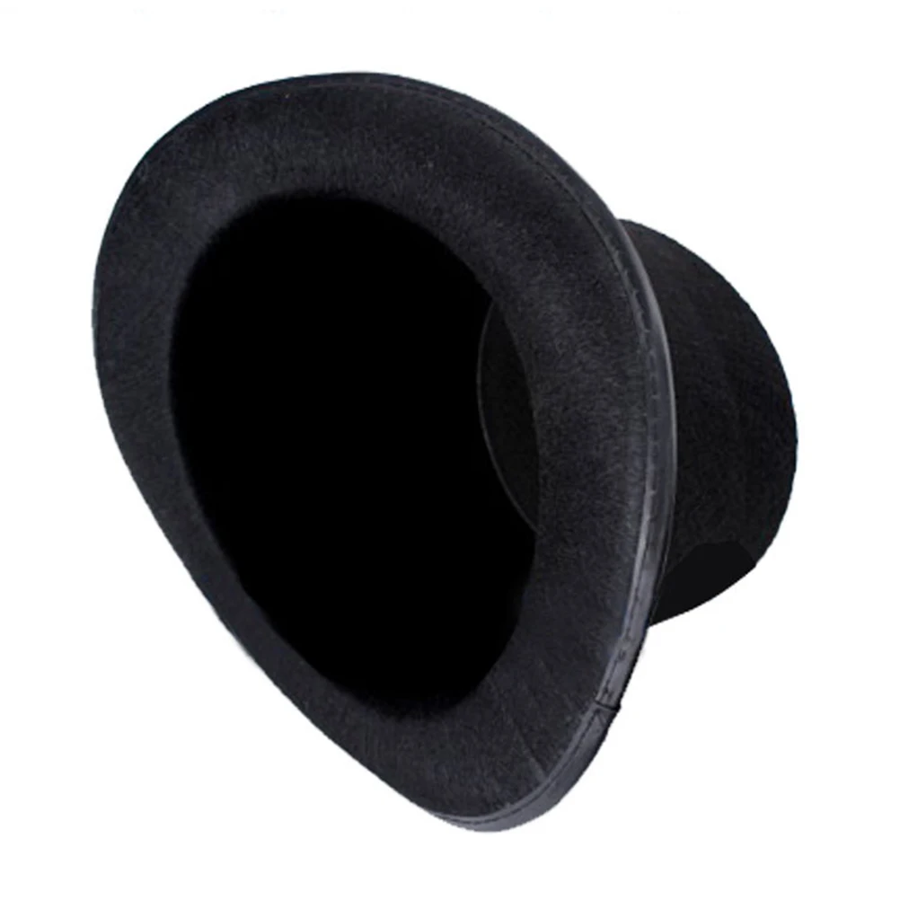 2개 세트 토퍼 펠트 모자 창의적인 모자 장식 파티 소품 (성인용 모자 1개 + 어린이용 모자 1개, 검정색)