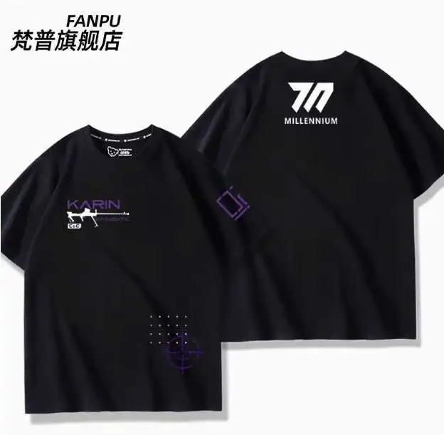 

Anime Blue Archive KAKUDATE KARIN Short Sleeve T-Shirt Summer Cosplay Costume Casual Student Loose Tops anime
