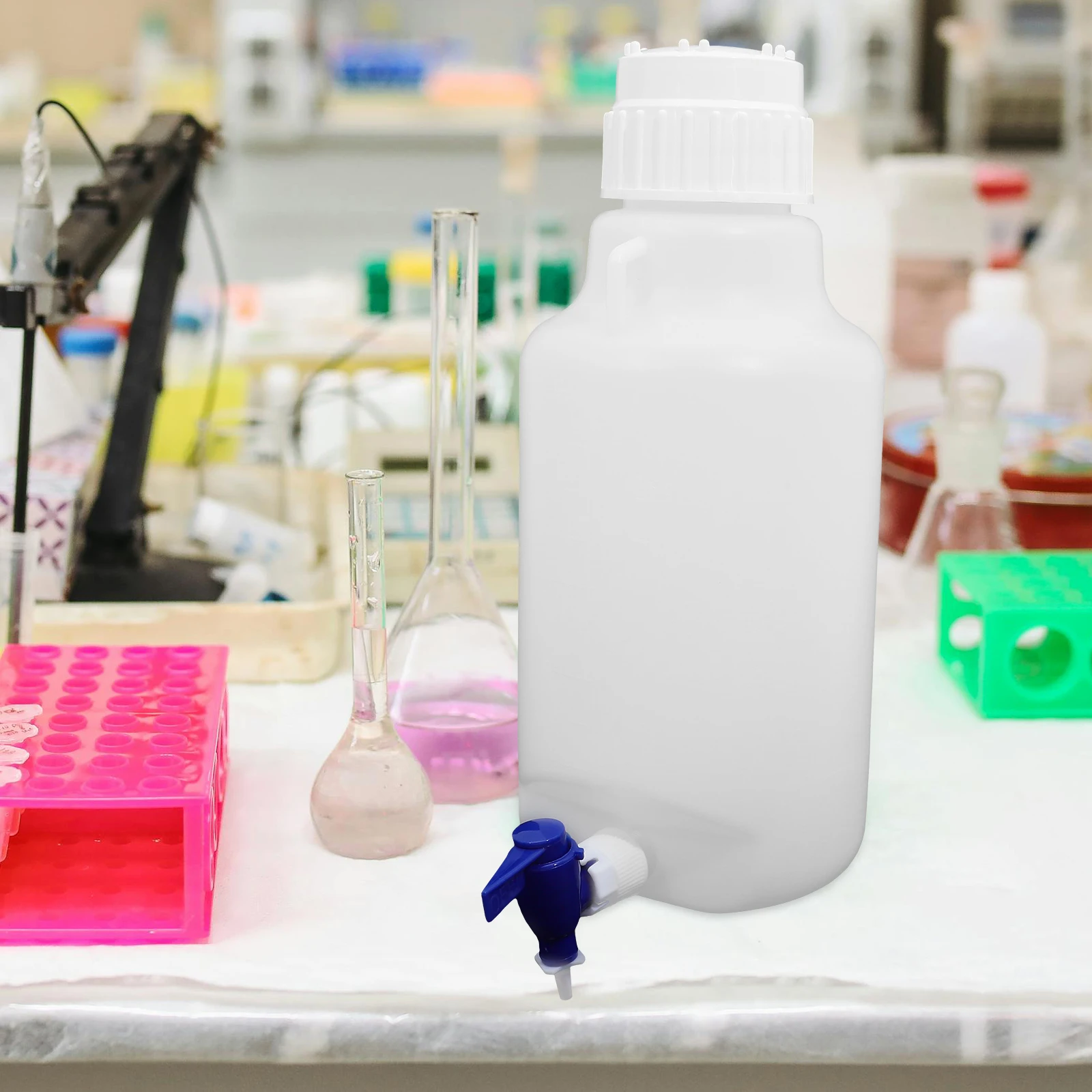 5L Dispenser Bottle with Spigot Large Capacity Water Container for Camping School Lab Use Portable Compact Design