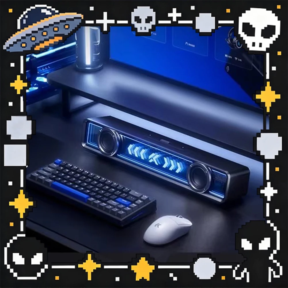 

MCHOSE K20 Desktop Music Player 7.1 Surrounding Sound Field Sound Effect Bluetooth Dual mode Connection USB Wired Bluetooth 5.4