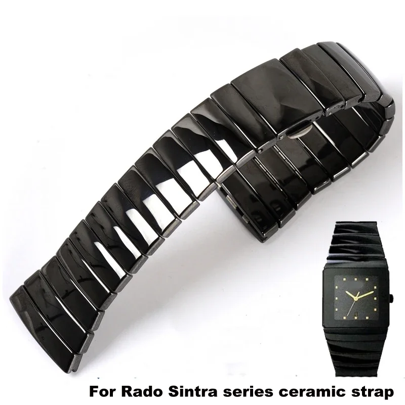 

High end ceramic strap is applicable to Rado Sintra series strap. Black ceramic bracelet for women and men is 17mm 29mm 26m