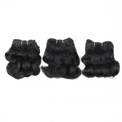 3pcs Short Curly Hair Bundles Brazilian Hair Weave Bundles 100% Human Hair Bundles Hair Extension Human Hair Bundles Short Curly