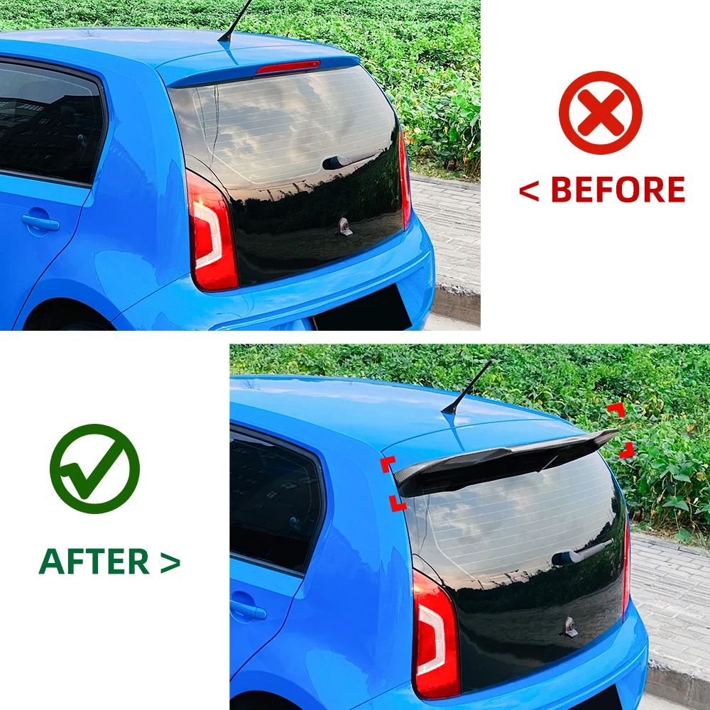 For Volkswage UP Seat Mii Skoda Citigo 2011+ GTI Top Wing Car Rear Tail Fixed Wing Spoiler Modification Brand New High Quality