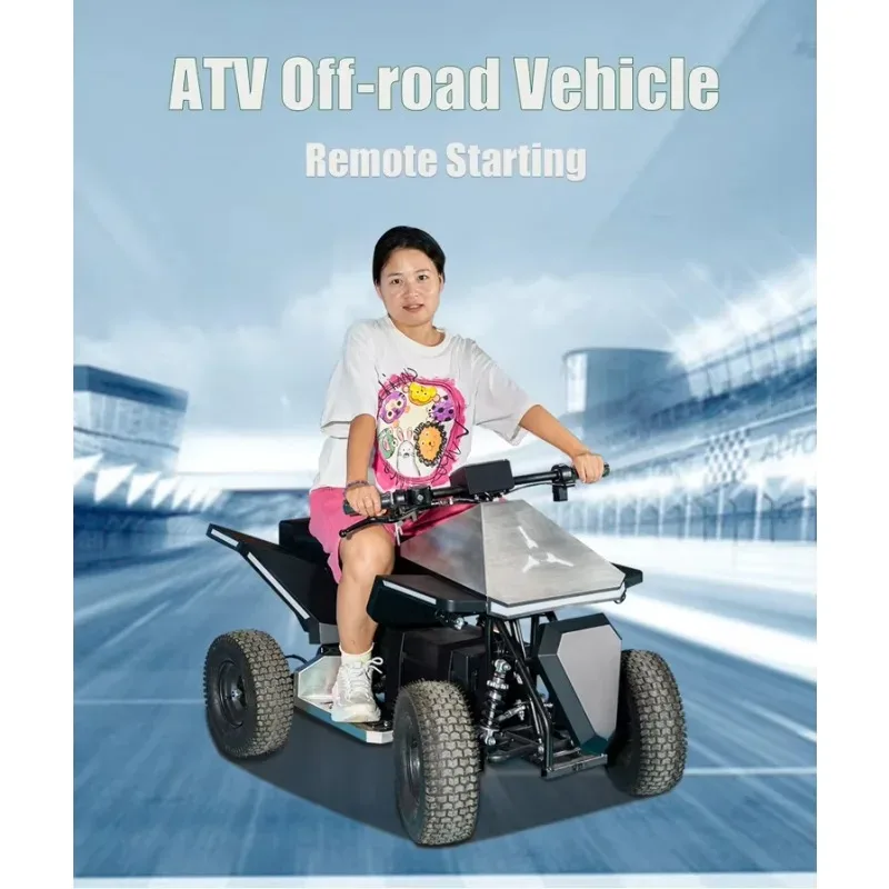 800W Kids Electric ATV, 4-Wheel Off-Road Quad, Children’s Electric Dirt Bike, Youth Beach Sand Buggy for Ages 8-12