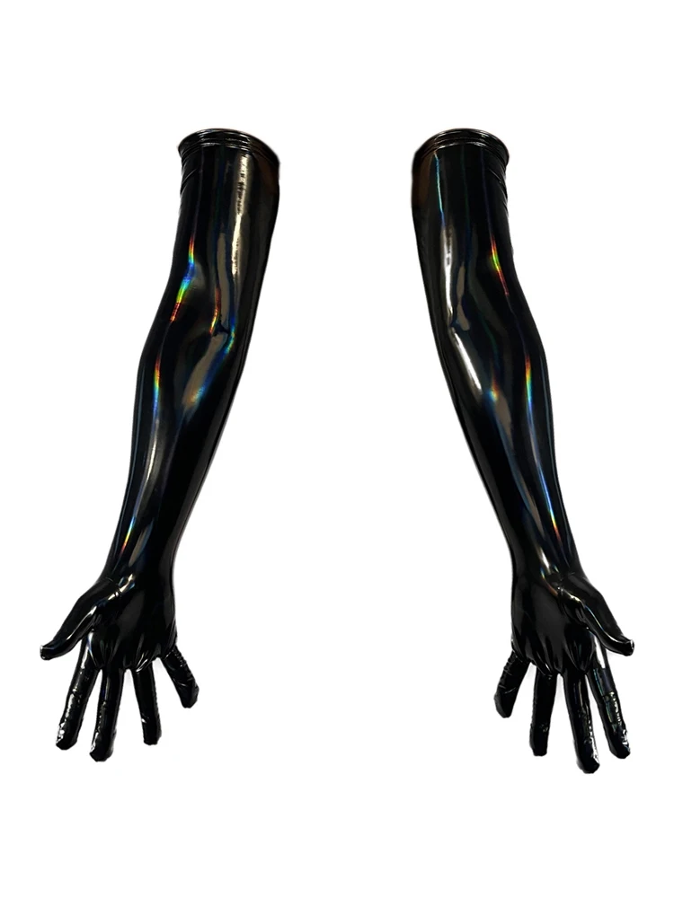 

Sexy Women PU Faux Leather Punk Rock Dacnce Glove Oil Glossy Shiny Skinny Long Glove Jazz Outfit Mittens Cosplay Accessory