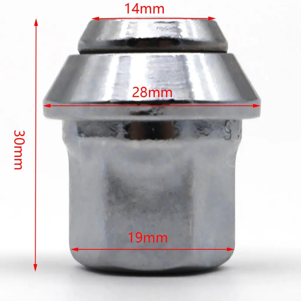 4X For Ford Fiesta Focus B-Max Grand C-Max KA Fusion Mondeo Streetka Car Alloy Wheel Nuts M12X1.5 19mm Hex Car Bolts Accessories
