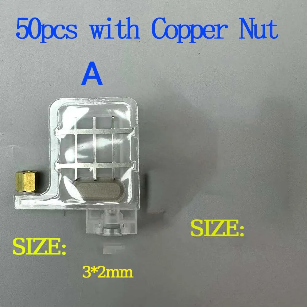 50 pcs with Copper Nut Transparent DX5 ink damper for EPSON DX5 XP600  4720 I3200 Mutoh Galaxy Xuli printer ink dumper filter view 5