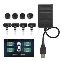 Tire Pressure Monitoring System USB TPMS Android TPMS for Car Radio DVD Player Spare Tyre Internal External Sensor