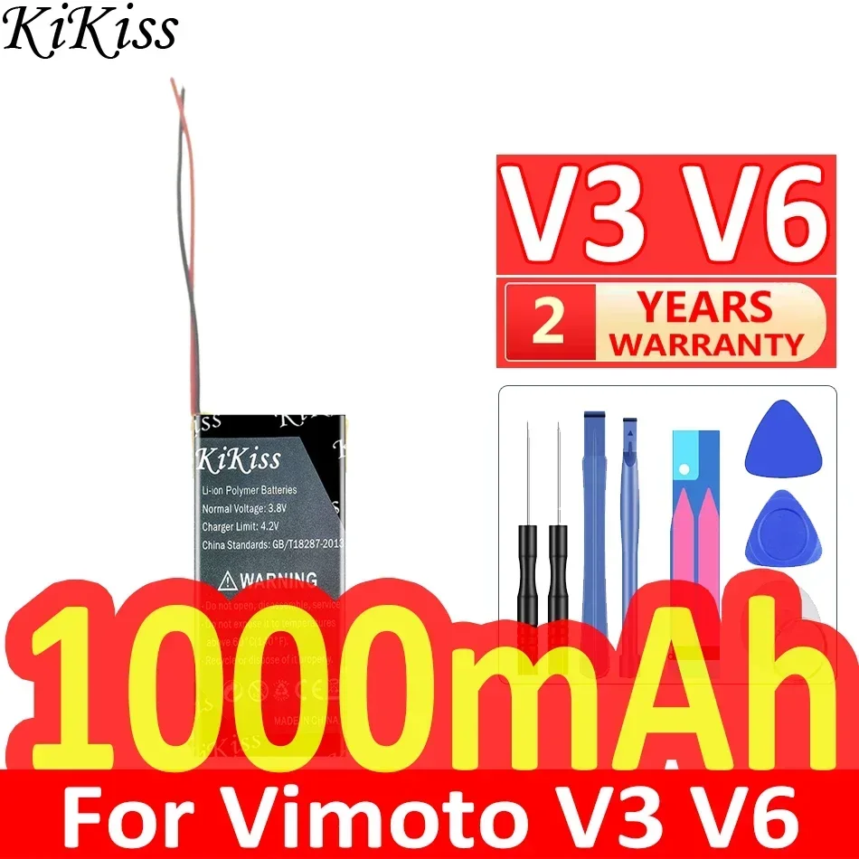 1000mAh/1500mAh KiKiss Powerful Battery V 8 V 3 V 6 (2 line) For Vimoto V3 V6 V8 Digital Batteries