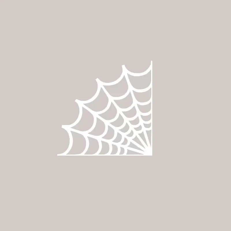Suitable for Car Windows, Walls, Bumpers, And Laptops, Perfect for Halloween Vinyl Decal Outline of a Spider Web for Corners,
