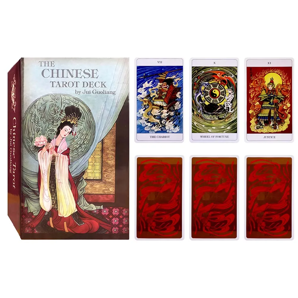 

78Pcs Chinese Mythology Tarot Deck 10.3×6 cm Divination Oracle Cards Spiritual Prophecy Board Game and Party gift