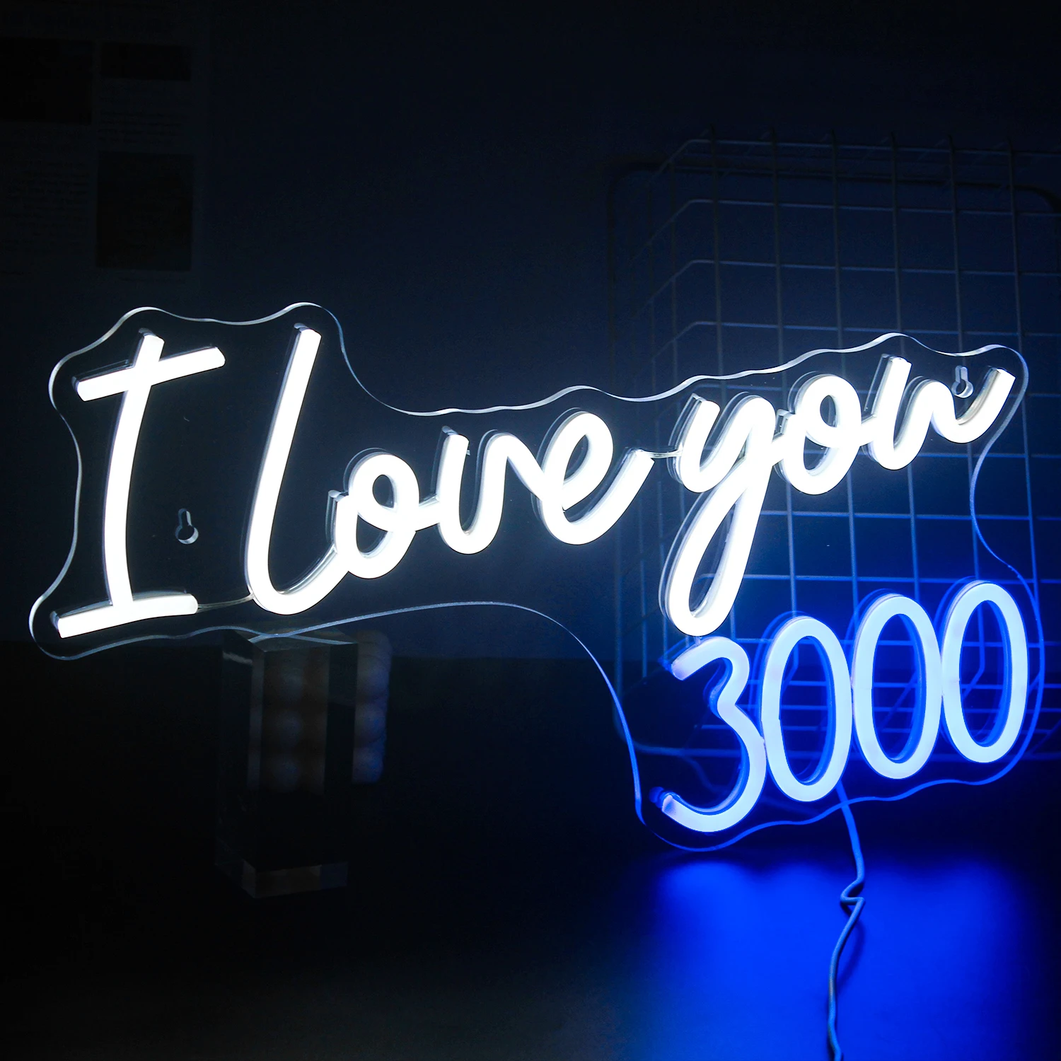 

Неоновая светодиодная вывеска «Я тебя люблю» 3000 раз, неоновые светильники с буквами, художественное украшение для свадебной вечеринки, бара, вечеринки, дома, спальни, настенная лампа с питанием от USB