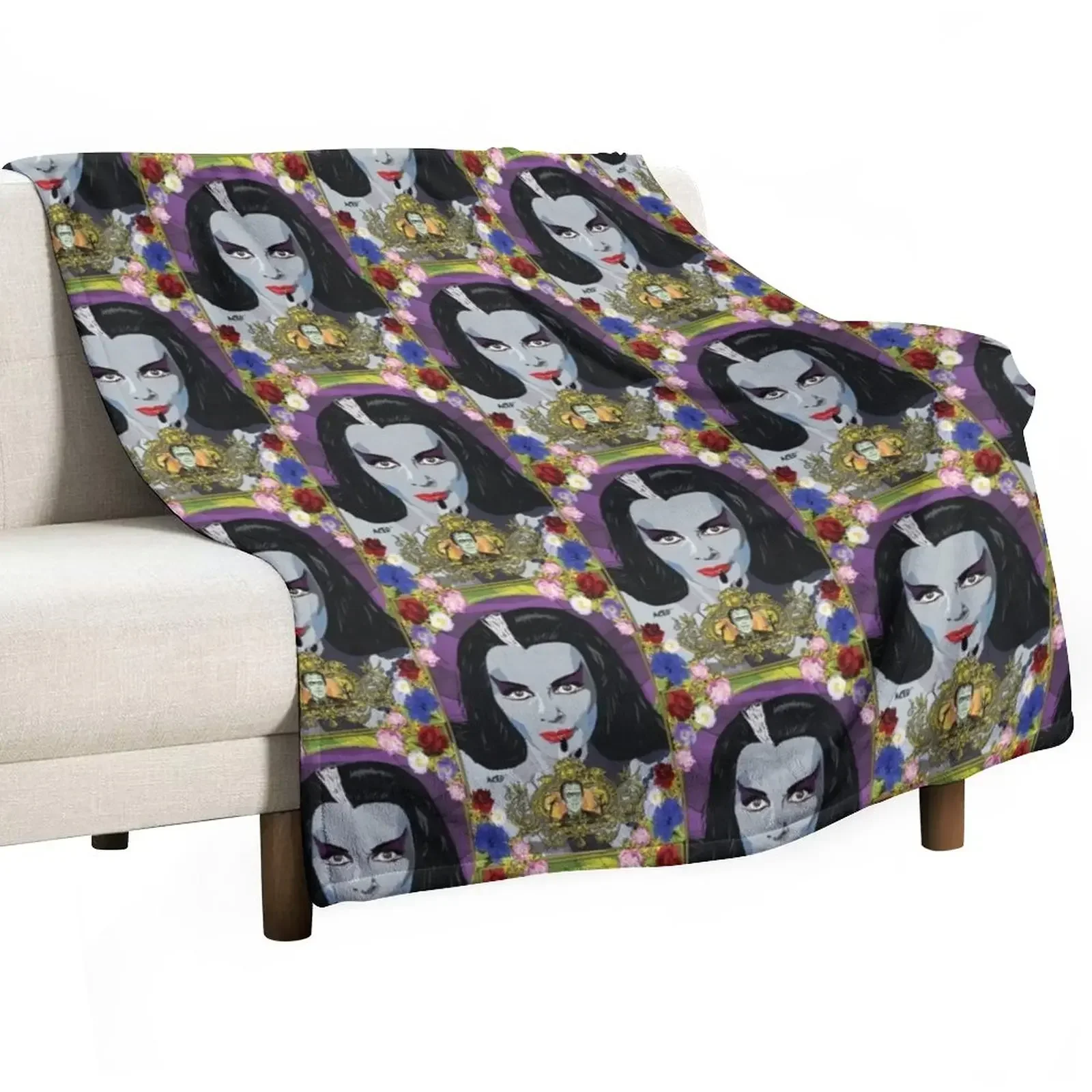 

Lily Munster Throw Blanket Multi-Purpose decorative manga Baby Blankets