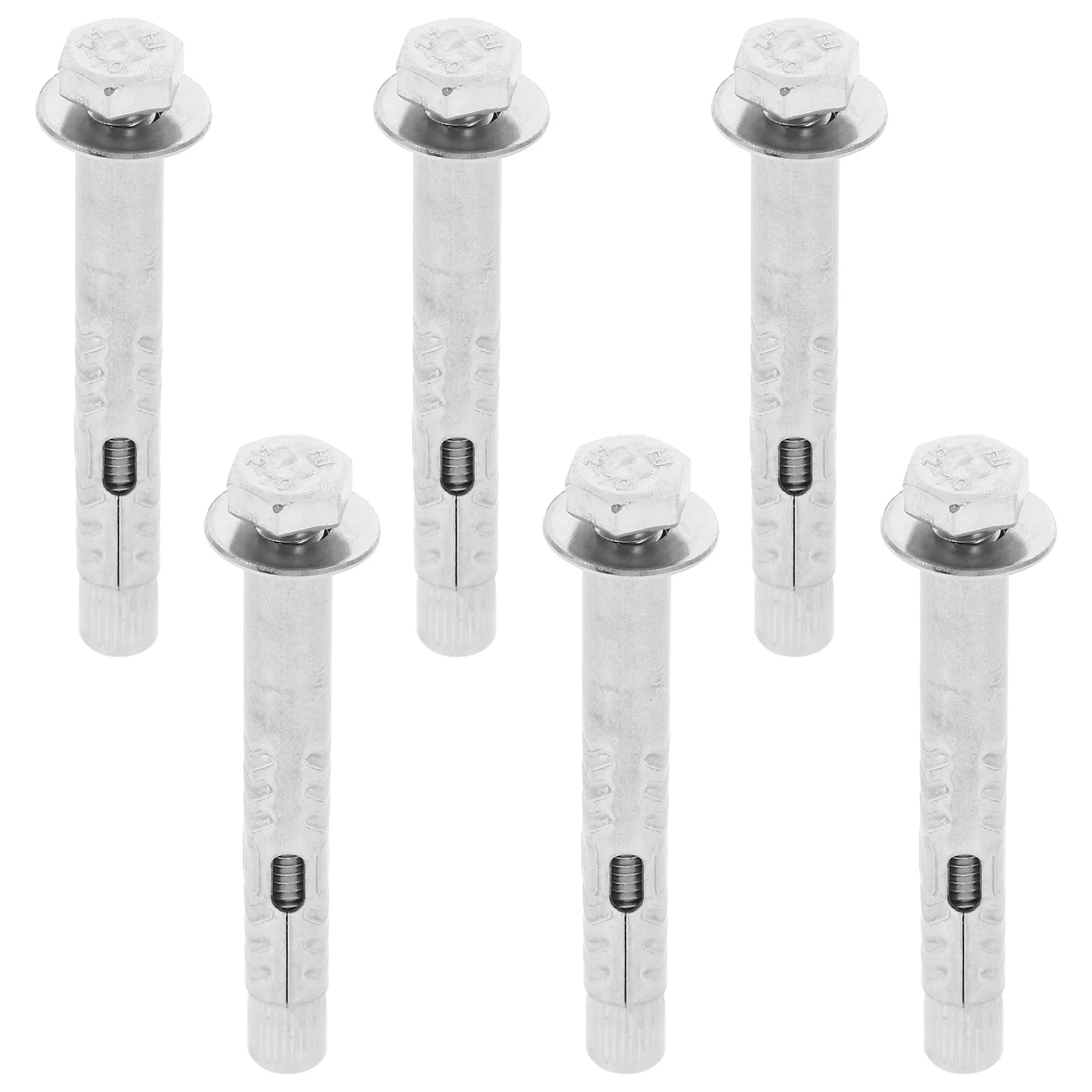 

6Pcs Expansion Screw Anchor Heavy Duty Fix Bolts External Nuts Stable Secure Anchoring M8x80 Anchor Bolts External Nuts Anchors