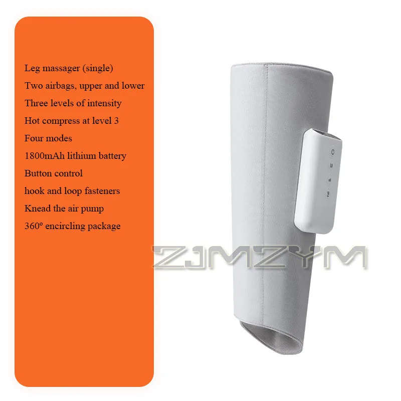 Masseur électrique de jambe de mollet à 4 modes 360 °   Masseur de compression chaude à pression d'air, masseur de jambes façonnant les vibrations pour la relaxation musculaire