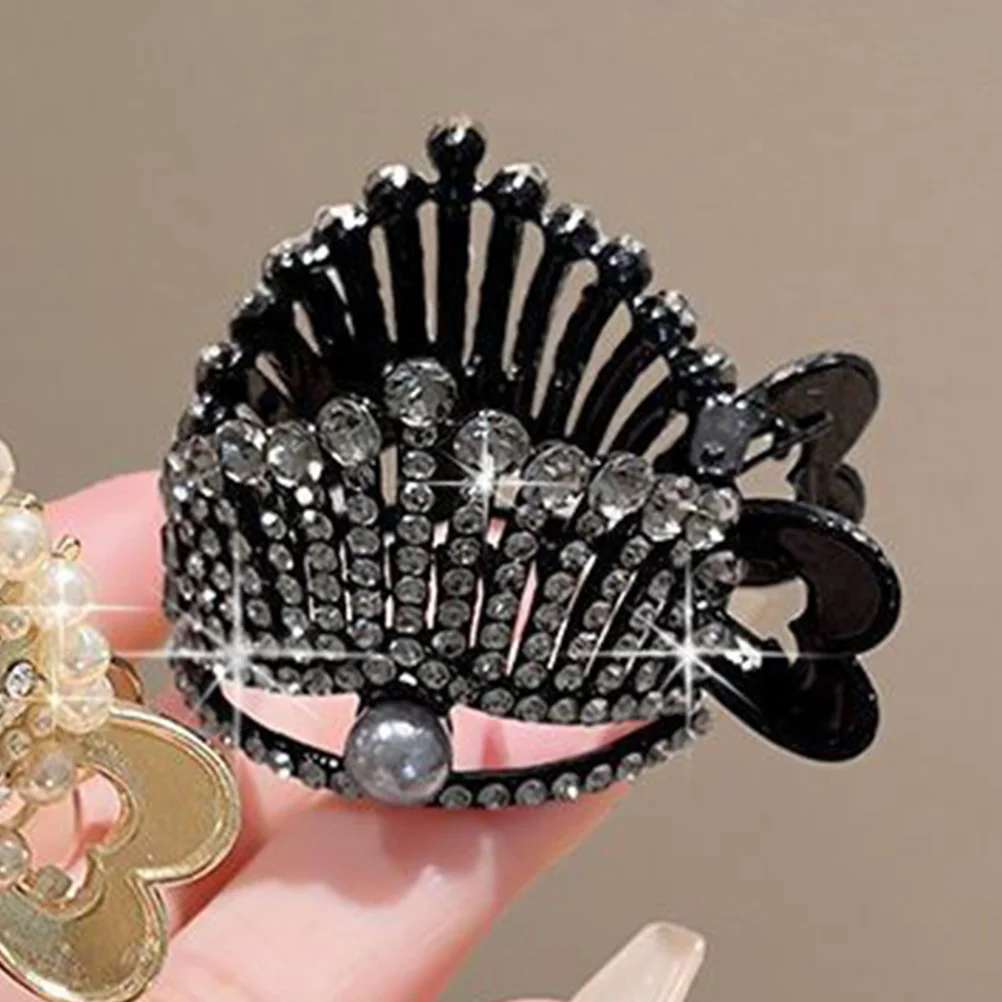 

2Pcs Crown Accessories Women Ponytail Clip Claw Hairpins Thin Thick Clips For Thin Small Claw Clips Hair Women Hair