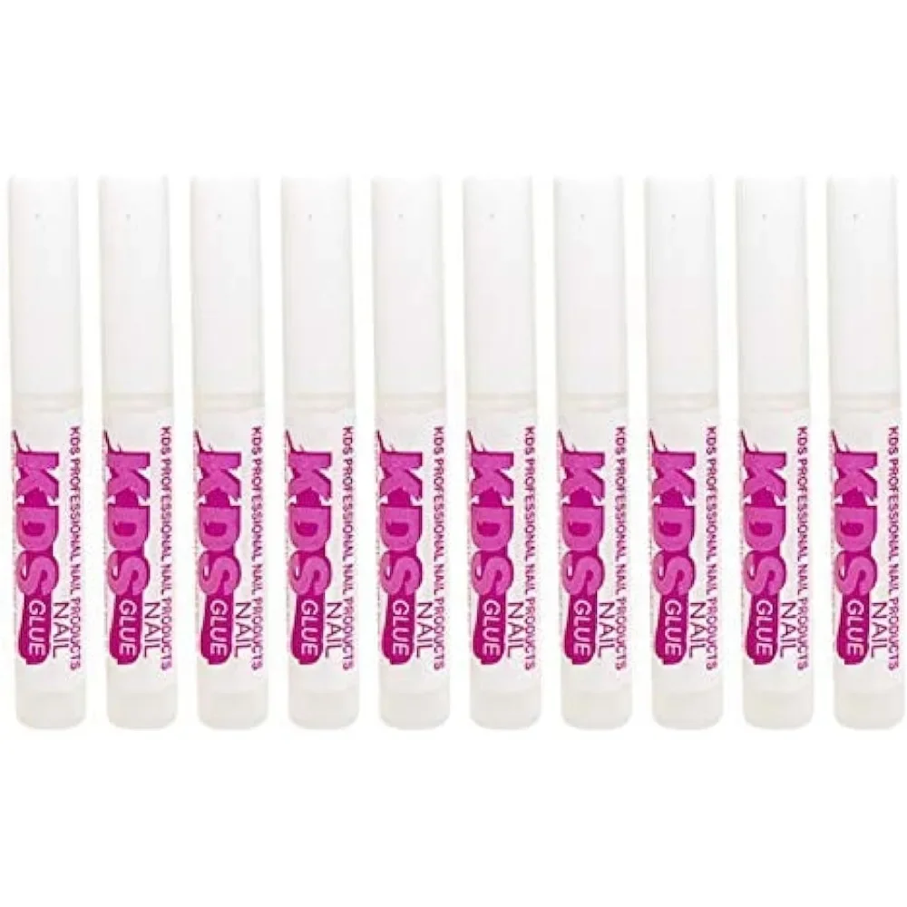 Professional Nail Glue for Acrylic Nails Tips Strong Adhesive Bond Fast Drying 10 Bottles 0.07 oz Each Salon Quality Nail Art Extension Supplies