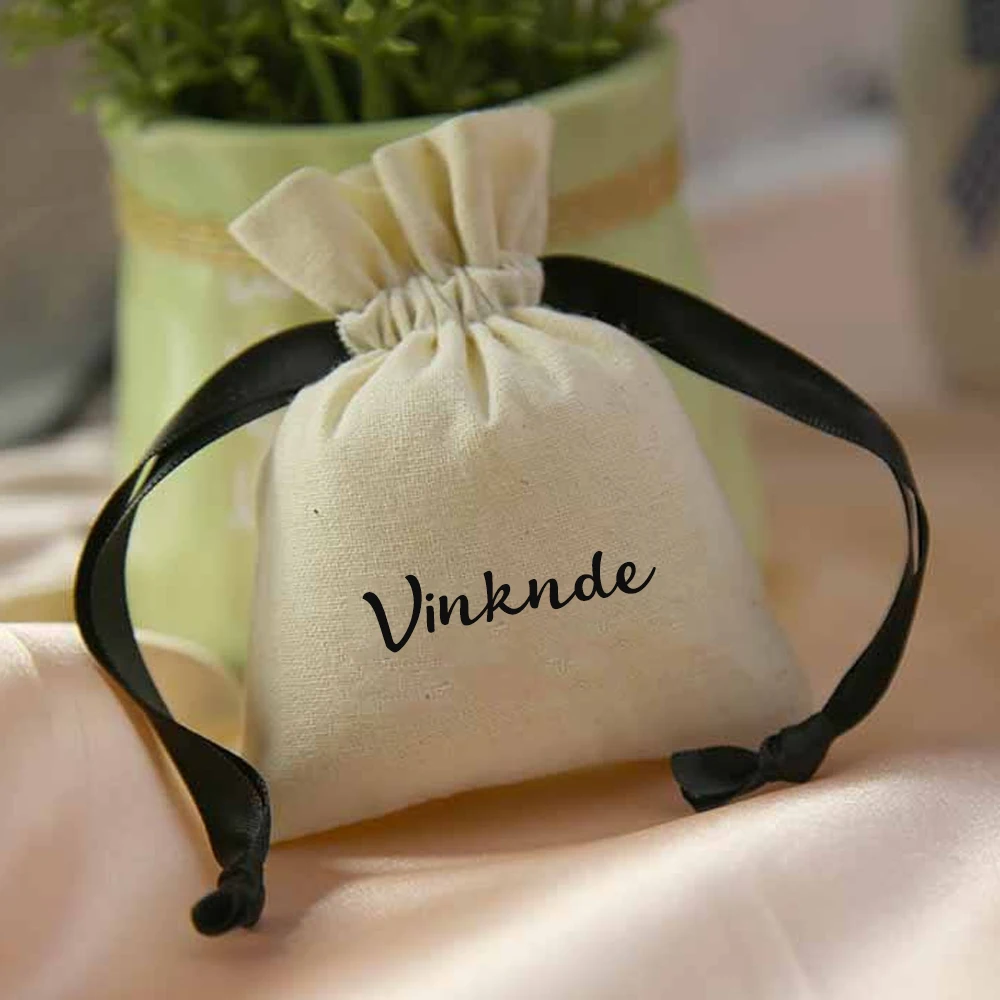 

New Cotton Drawstring Pouch 10x15cm Fabric Storage Bags for Wedding Favors Travel Jewelry Gift Packaging Custom Logo Muslin Bag