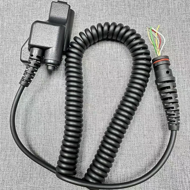 For DIY Replacement Microphone Cable for Motorola XTS2500 XTS3000 XTS3500 XTS5000 HT1000 MTX838 PR1500 MTS2000 etc Walkie Talkie