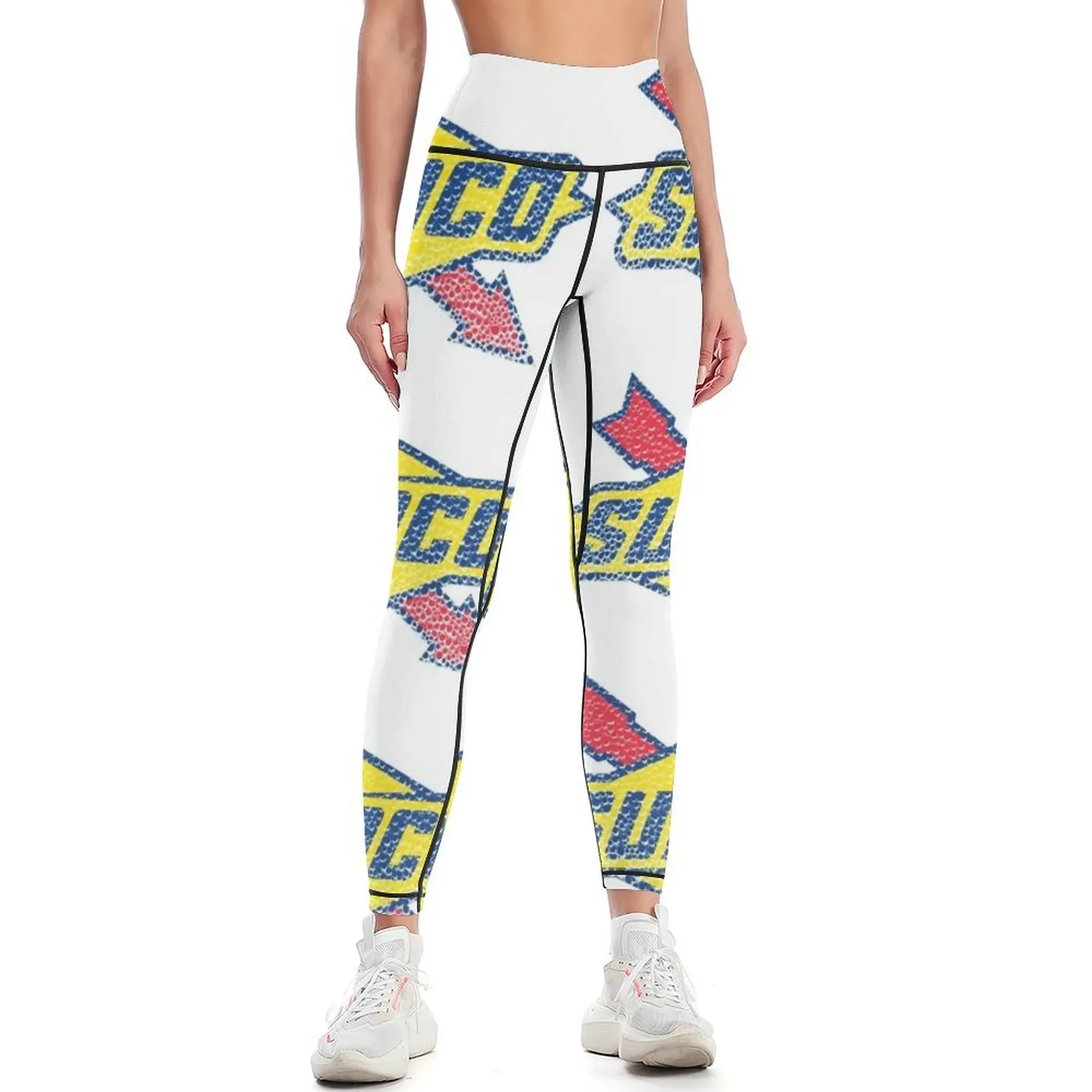 Sunoco Oil Logo washed in soap bubbles Leggings Jogger pants Leginsy push up Tight fitting woman Womens Leggings