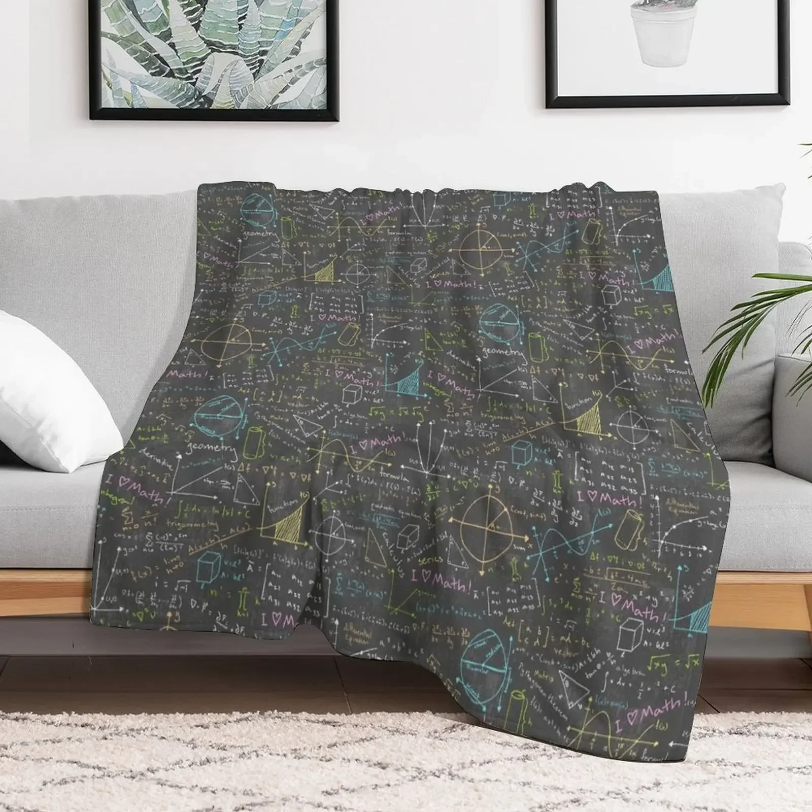 Math Lessons Throw Blanket Flannel Sofa Throw Flannel Fabric Thins Blankets