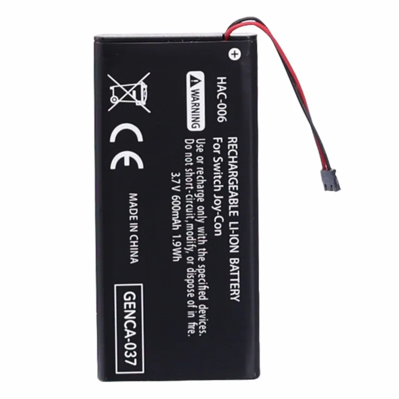 

HAC-006 3.7V 600mAh Rechargeable Lithium Battery Pack for Switch NS Joy-con Gamepad Game Controller Replacement Battery